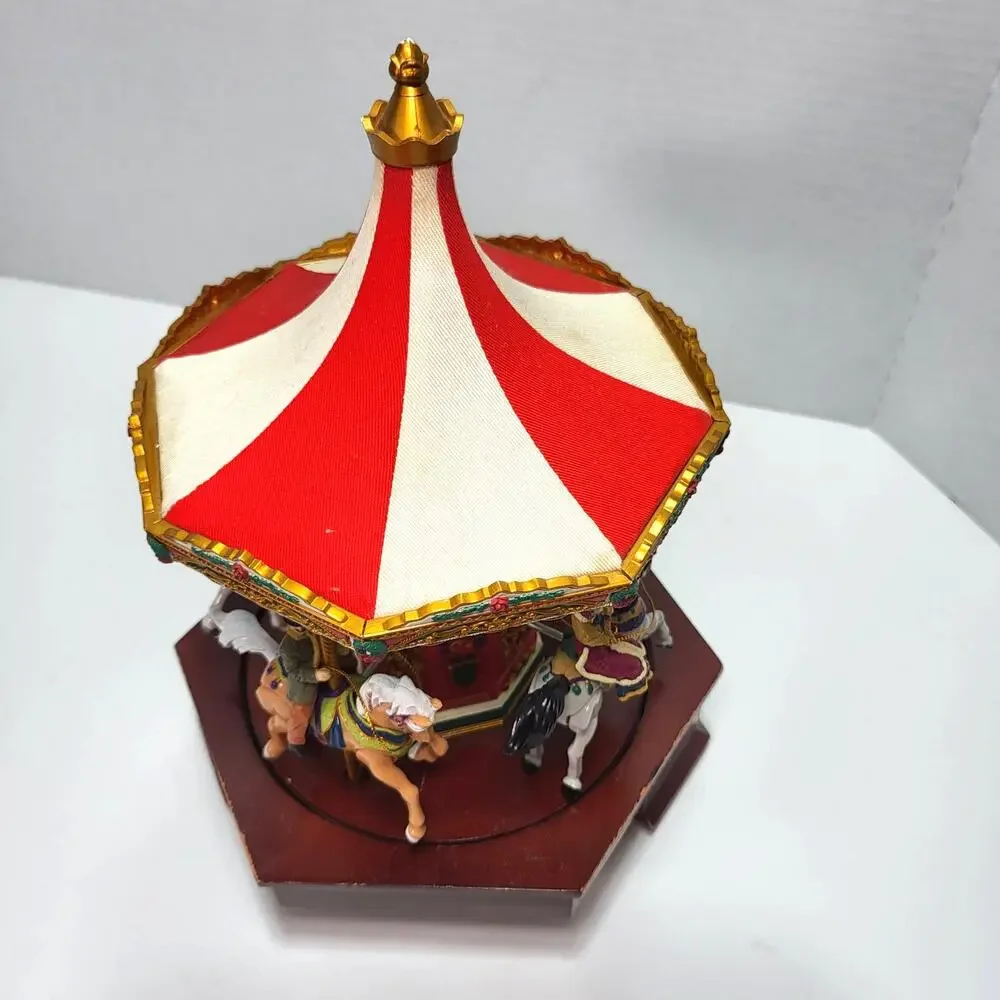 Mr Christmas Holiday Millennium Merry Go Round Vintage Christmas Music box Works